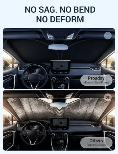 Proadsy Custom Fit 2019-2026 Acura RDX Windshield Sun Shade, Blocks Heat - Image 6