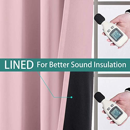 Yakamok Pink 100% Blackout Patio Door Curtain Panels W70 x L84, 1 Panel - Image 4