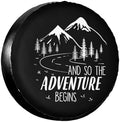 And So the Adventure Begins Spare Tire Cover Camping Tire Wheel Covers by Ociovan