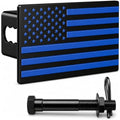 American Blue Flag Metal Trailer Hitch Cover by AutoAccessores