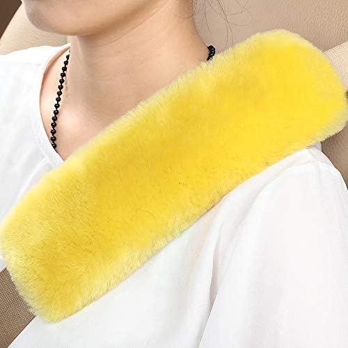OGLAND 2 Pack Sheepskin Car Seat Belt Cover Pads | Wool Seatbelt Cushions - Image 2