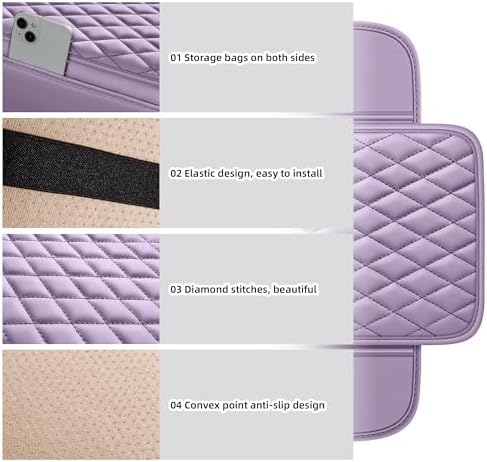 Leather Waterproof Car Armrest Console Pad - Image 6