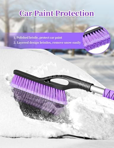 HEEYA 42.2 Inch Snow Brush and Ice Scraper - Image 4