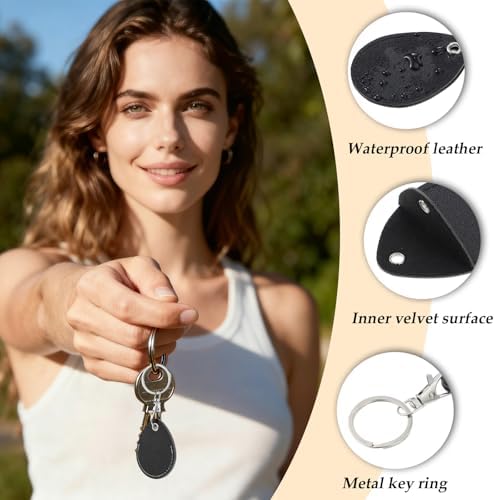 6PCS RFID Fob Holder, Leather Key Fob Holder - Image 2