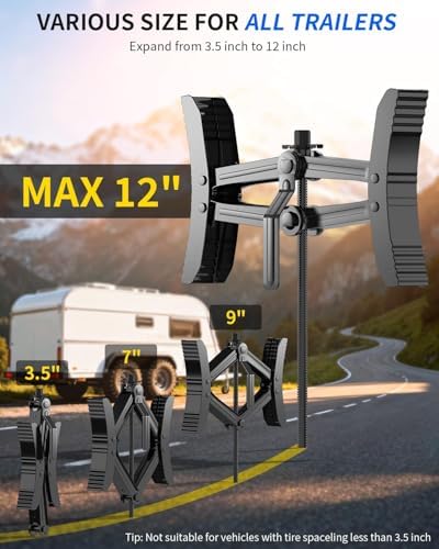 BEBOBLY Camper RV Wheel Chock Stabilizer 2 Sets, Heavy Duty X-Shaped Camper - Image 3