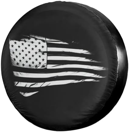 Delerain American Flag Patriotic Spare Tire Cover Wheel Protectors Sun by Delerain