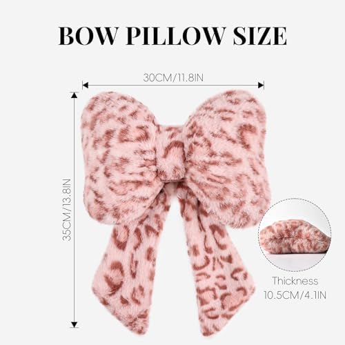 2 Pack Bow Car Headrest Pillow Comfortable Soft Plush Head Rest Cushion - Image 2