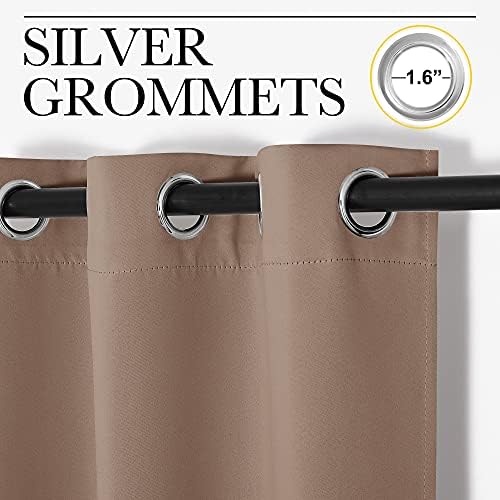NICETOWN Cappuccino Blackout Curtains - Image 2