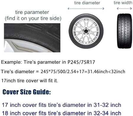 Black White Retro American Flag Spare Tire Cover - Image 4