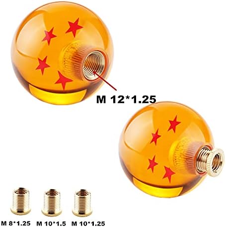 DEWHEL Durable Acrylic 4 Star Dragon Manual Shift Knob M12x1.25 M10x1.5 - Image 3