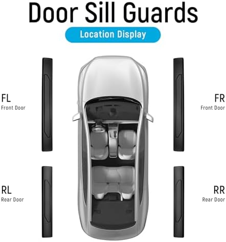 ZZEQYG 4 Pcs ABS Material Door Sill Protector Compatible - Image 4