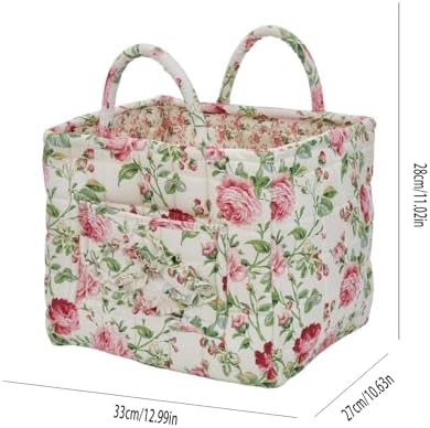 Car Storage Basket for Back Seat, Aesthetic Fabric Storage Basket for Clothes - Image 7