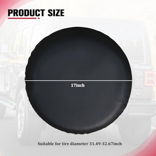 Car Spare Tire Cover, 17 Inch Leather Waterproof Dust-Proof Vehicle Spare Wheel - Image 2