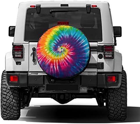 Delerain Spare Tire Cover Tie Dye Wheel Covers Waterproof Dust-Proof UV Sun - Image 2