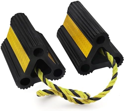 Vacallity Upgrade Rubber Wheel Chocks 6.2 in 1pair/2pack by Vacallity