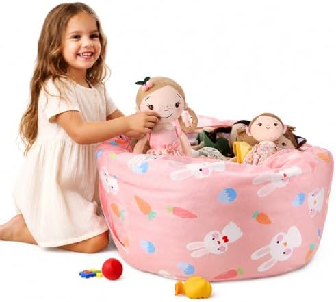 Children's Bean Bag Cover for Soft Toys 24 x 24 x 19.7 in by GAGAKU