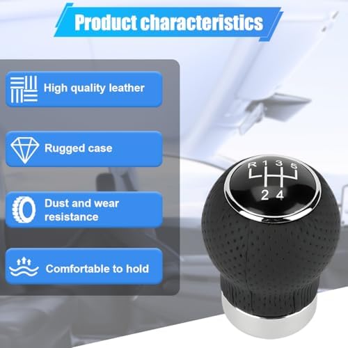 ZIMISI 5-Speed Car Shift Knob, Leather Shift Knob Lever Kit, Automatic or - Image 4