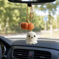Halloween Crochet Pumpkin Ghost Car Mirror Pendant Charm by Unknown