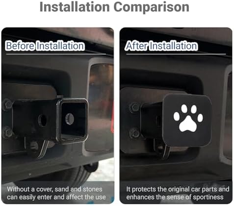 2 Inch Trailer Hitch Cover, Dog Paw Rubber Dustproof Waterproof Plug, Tow Hitch - Image 4