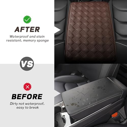 Car Armrest Cushion, 12.2"x8.3" Memory Foam Console Pad - Image 4