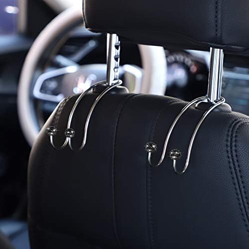 SAVORI Auto Hooks Bling Car Hangers Organizer Seat Headrest Hooks Strong and - Image 3