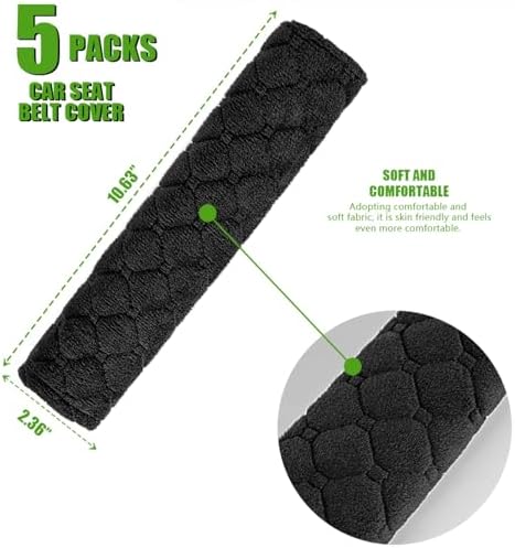 5 Pack Soft Car Seat Belt Cover Protector Comfort Auto Seatbelt Pads Strap - Image 2