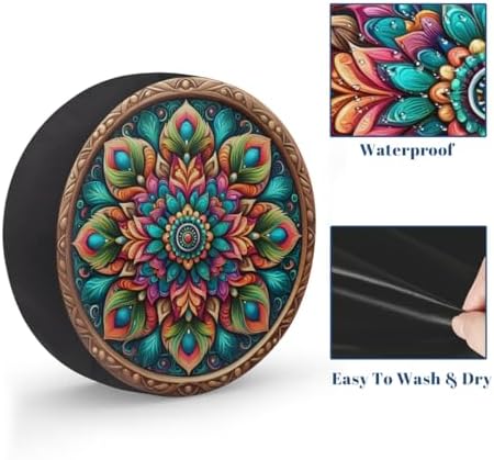 Mandala Spare Tire Cover Waterproof Dust-Proof Spare Wheel Covers - Image 4
