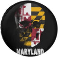 Generic Skull Maryland Flag Tire Covers, Dust-Proof Weatherproof Wheel Covers by Unknown