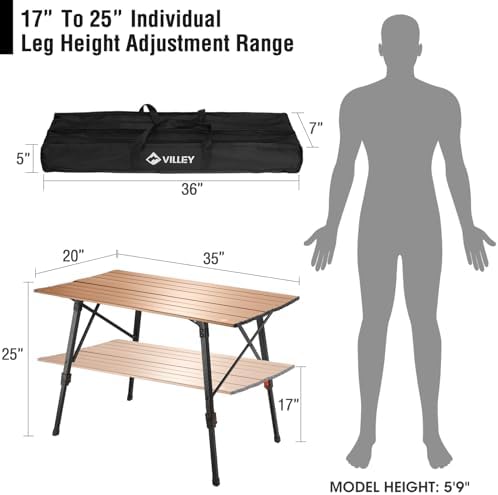 VILLEY Portable Camping Table - Image 3