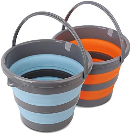 2 Pack Collapsible Plastic Bucket by Tiawudi