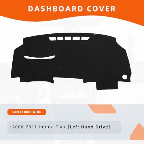 Dashboard Cover Dash Mat Fit for Ho-nda Civic 2011-2006, Car Dash Board Mat - Image 2