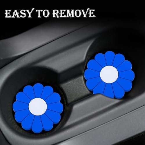 4-Pack Car Cup Holder Coaster Inserts, Daisy Shape, 2.75 Inch Non-Slip Silicone - Image 6