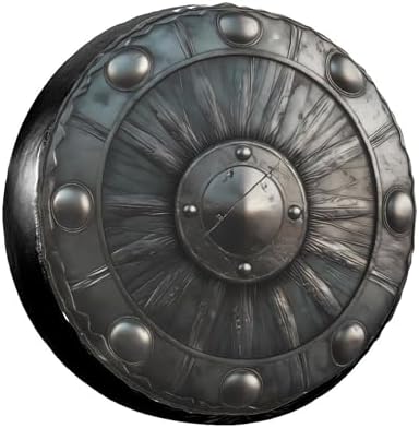 Metal Shield Viking Spare Tire Cover Wheel Protectors Weatherproof Sun by Gayruaicjz