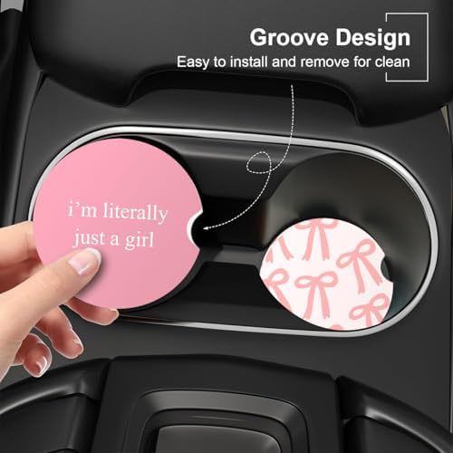 Ceramic Car Coasters – Absorbent Car Cup Holder Coaster Set - Image 4