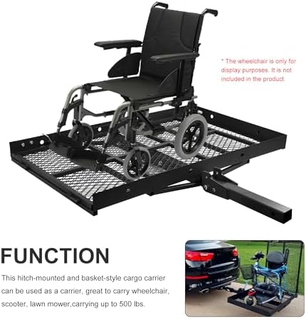 Folding Wheelchair Scooter Carrier Rack 250KG Medical Rack Ramp Hitch Mount - Image 4