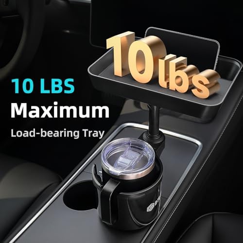 DYLEN Car Cup Holder Tray, 9.5”Detachable Car Food Tray Table - Image 3