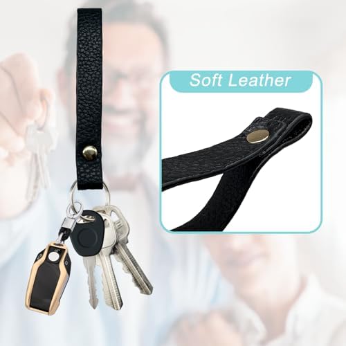 Leather Key Fob Holder, Access Card Key Chains RFID Protector, NFC Smart Key - Image 3