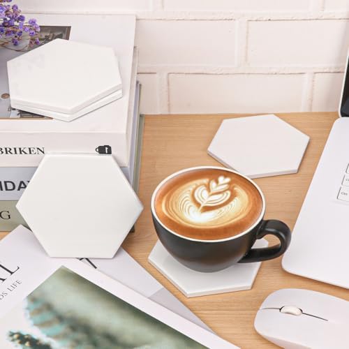 50 Pack 4 inch Hexagon Sublimation Ceramic Tiles - Image 4