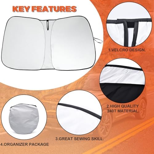 Foldable Front Windshield Sunshade fit - Image 7