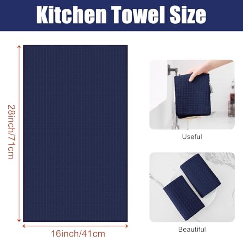 Homaxy Microfiber Waffle Weave Kitchen Towels, 8 Pack - Image 2