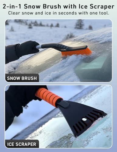 EcoNour 27" Snow Brush with Ice Scrapers - Image 2
