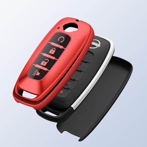for Nissan Key Fob Cover 4 Buttons Car Key Case Pathfinder Rogue Armada Kicks - Image 4