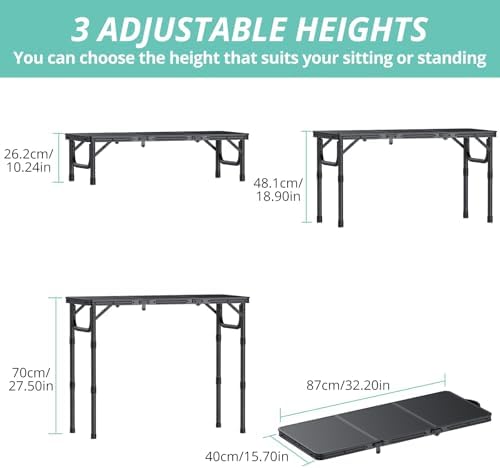 VINTEAM Tri-Folding Camping Table - Image 2