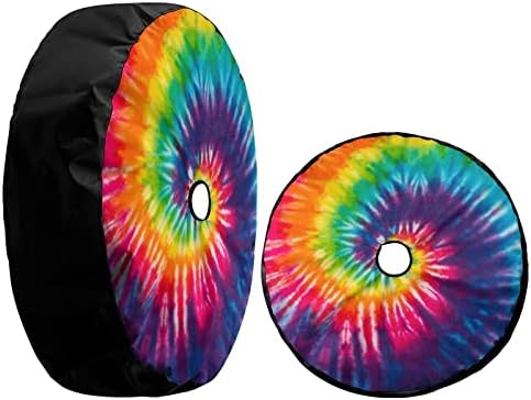 Delerain Spare Tire Cover with Backup Camera Hole Tie Dye Wheel Covers - Image 3