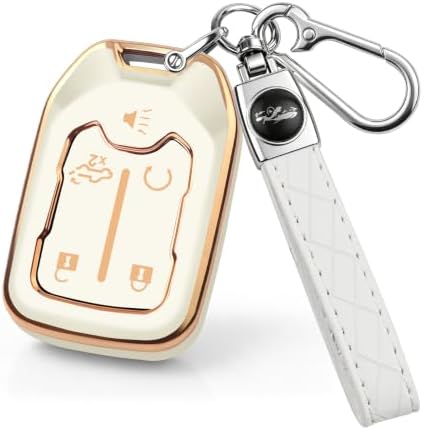 for GMC Key Fob Cover, 5 Buttons TPU Protection Case by CARKEYCOVERforKERHXLE