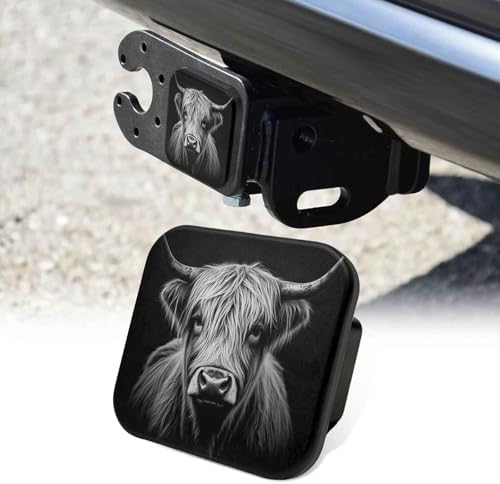 Highland Cow Tow Hitch Covers Heavy Duty Rubber Trailer Hitch Cover 2" Receiver by Unknown