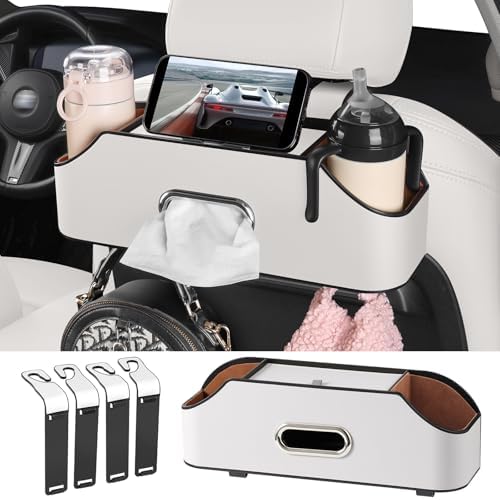 Car Seat Back Cup Holder, 4-in-1 Multifunctional Backseat Organizer by Sancaral