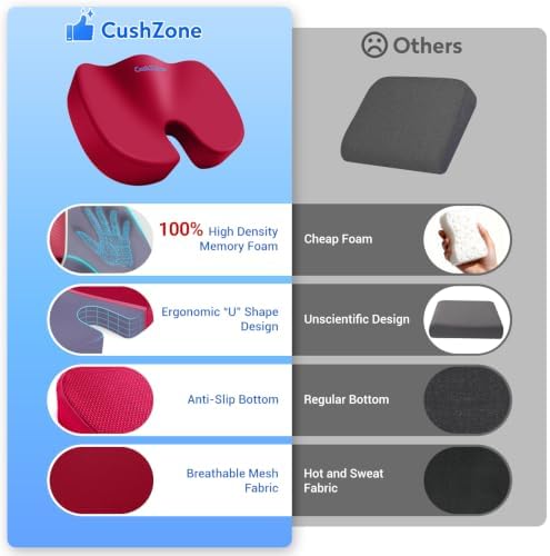CushZone XL Memory Foam Seat Cushion - Image 3