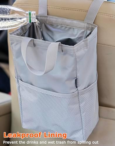Ginsco New Leak-Proof Travel Trash Bag, Hanging Car Trash Can - Image 2