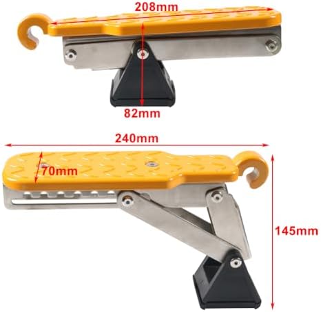Cnonee1 Foldable Roof Rack Car Door Step Feet Stand Pedal Aluminium Alloy + 201 - Image 5